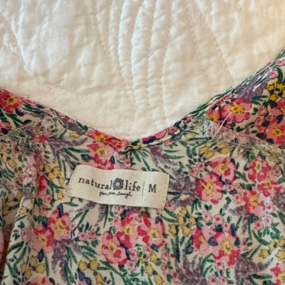 NATURAL LIFE Floral Mini Dress - Pink and Cream - Picture 3 of 6